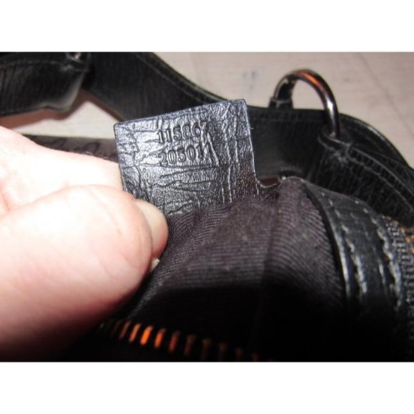 Gucci Vintage Black HOBO Large G Logo Canvas And Black Leather - Picture 6 of 12